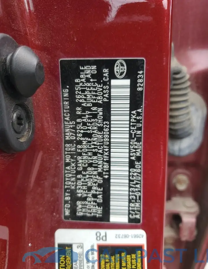 4T1BF1FK4FU990623# 12