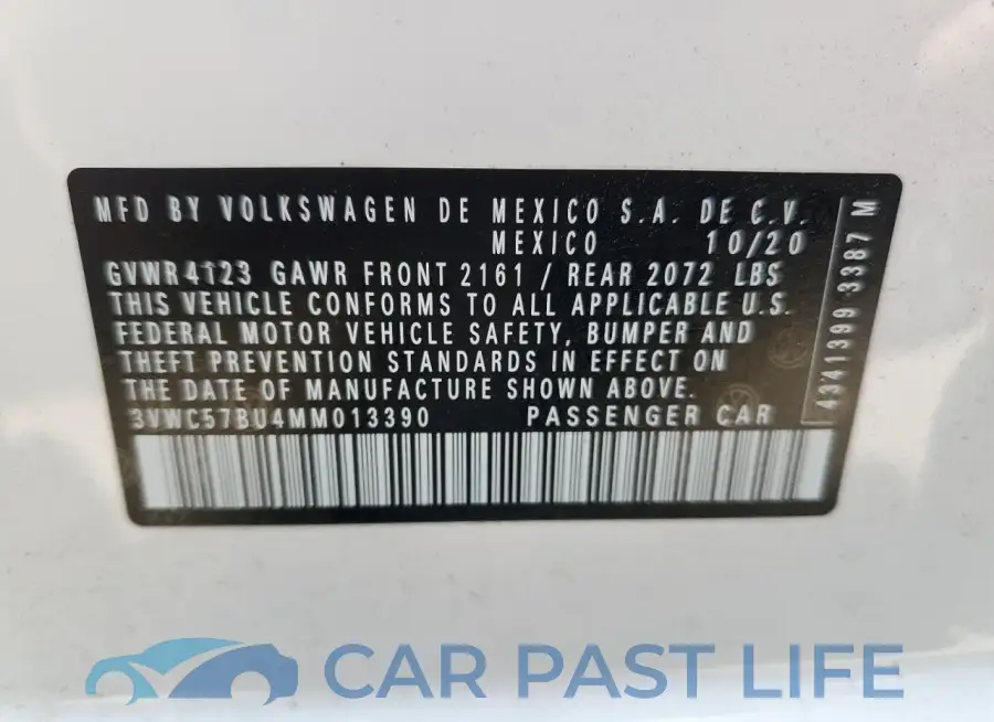 3VWC57BU4MM013390# 12