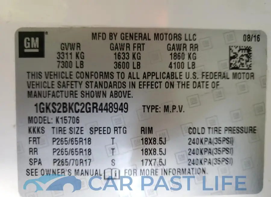 1GKS2BKC2GR448949# 13