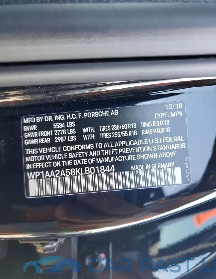 WP1AA2A58KLB01844# 13