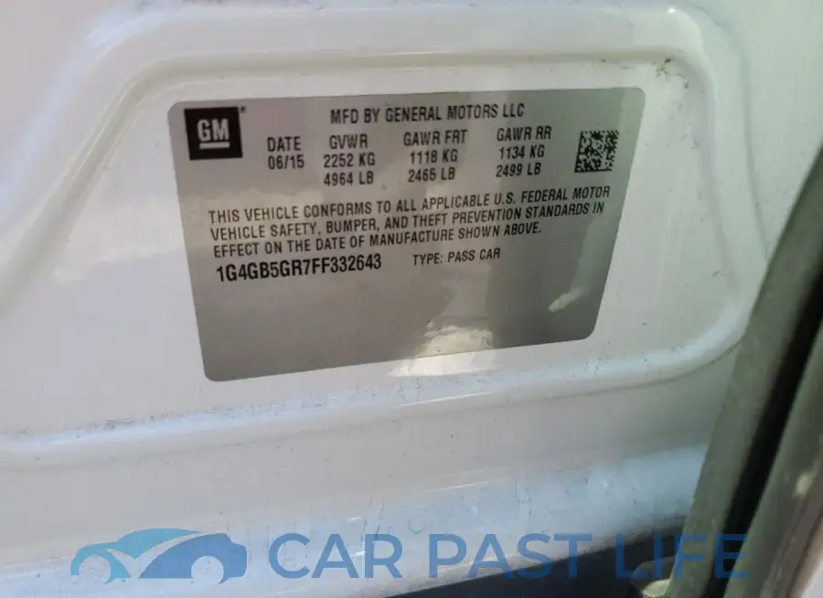 1G4GB5GR7FF332643# 12