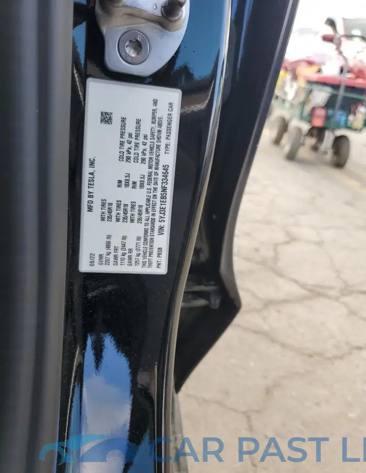 5YJ3E1EB5NF334645# 12
