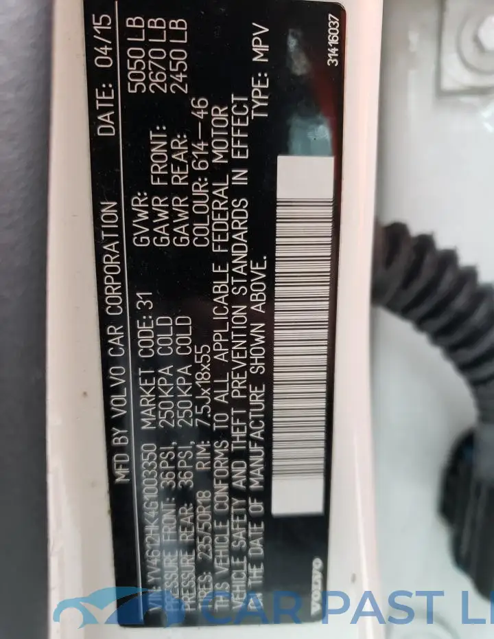 YV4612HK4G1003350# 13