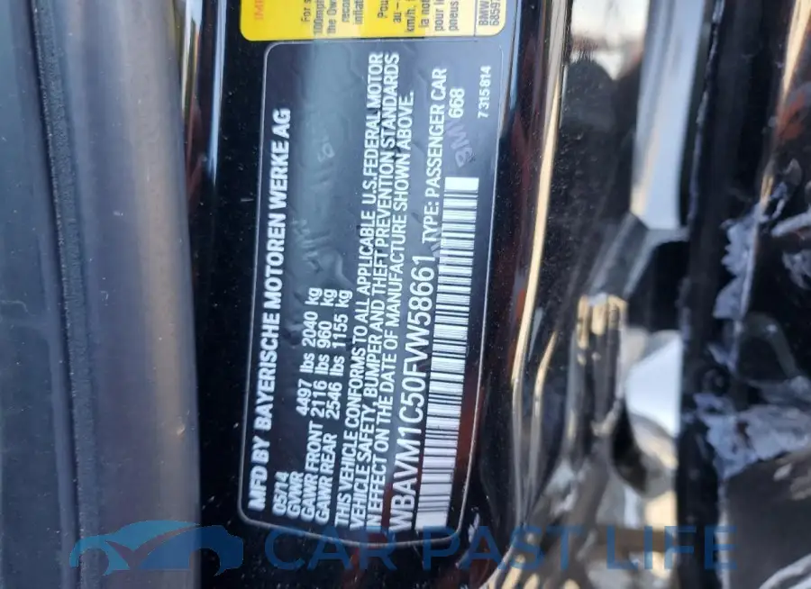 WBAVM1C50FVW58661# 12