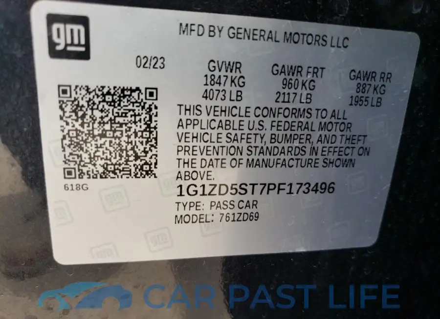 1G1ZD5ST7PF173496# 13
