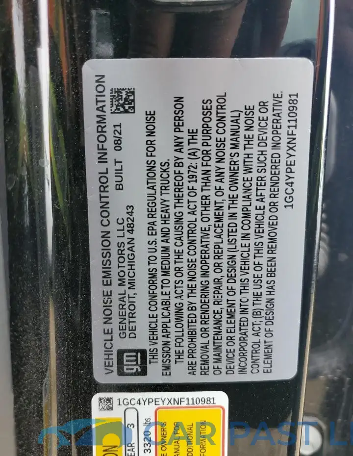 1GC4YPEYXNF110981# 12