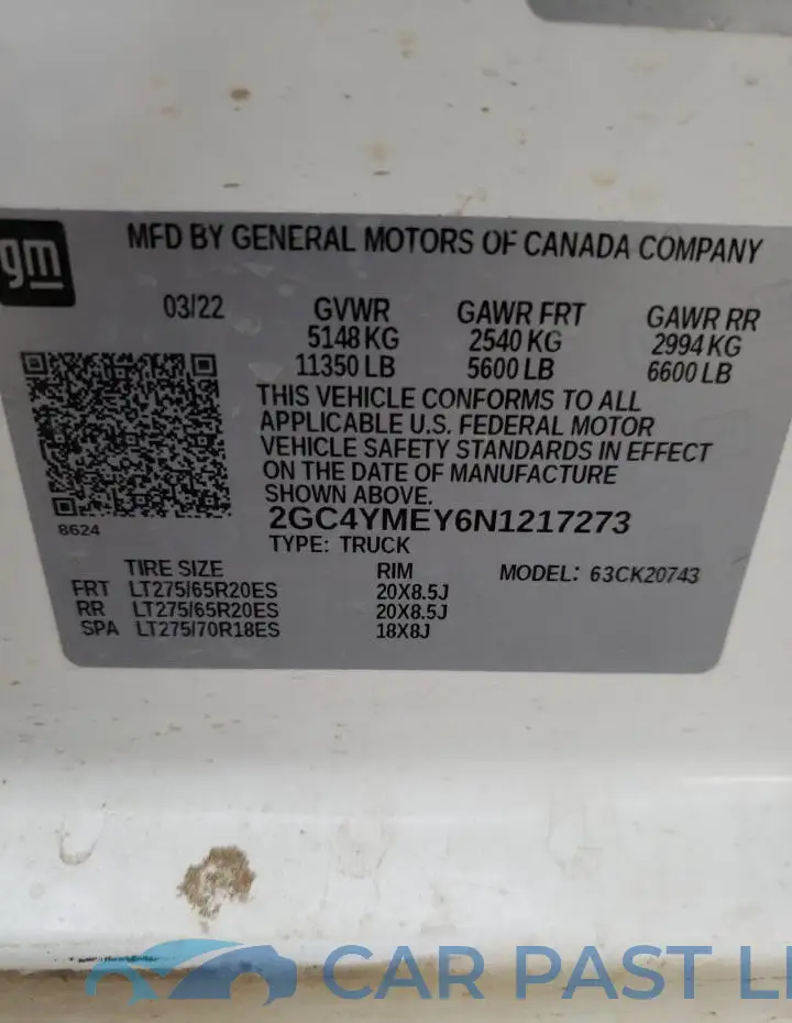 2GC4YMEY6N1217273# 13