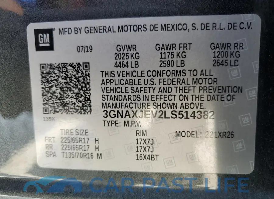 3GNAXJEV2LS514382# 14