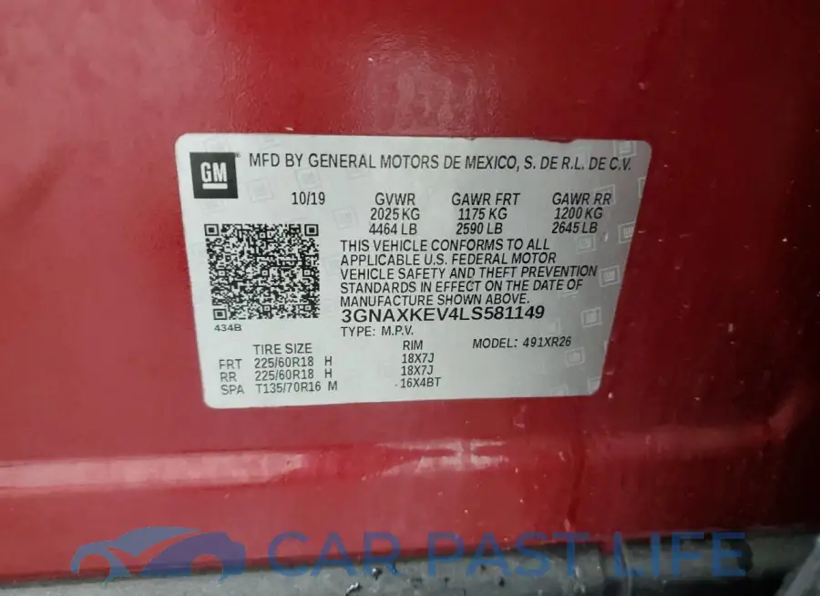 3GNAXKEV4LS581149# 13