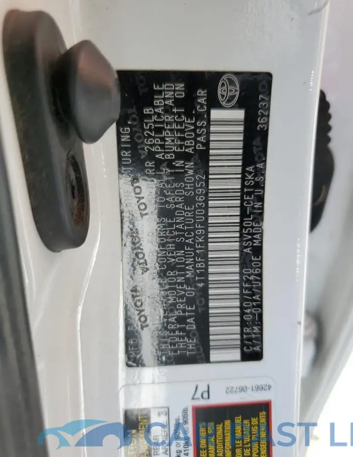 4T1BF1FK9FU036952# 12