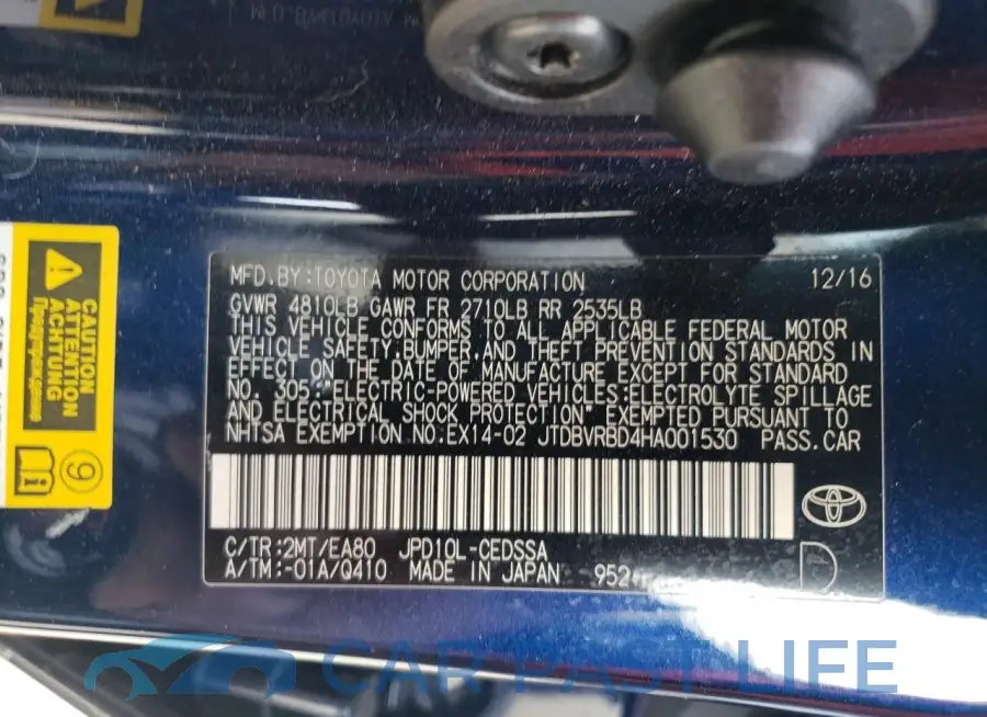 JTDBVRBD4HA001530# 12