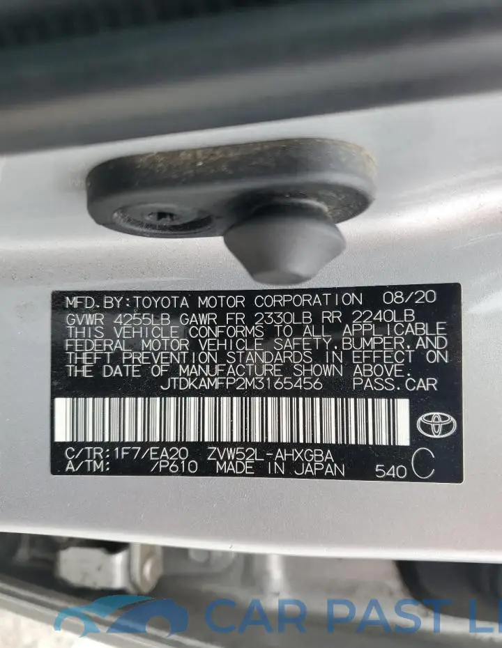 JTDKAMFP2M3165456# 13