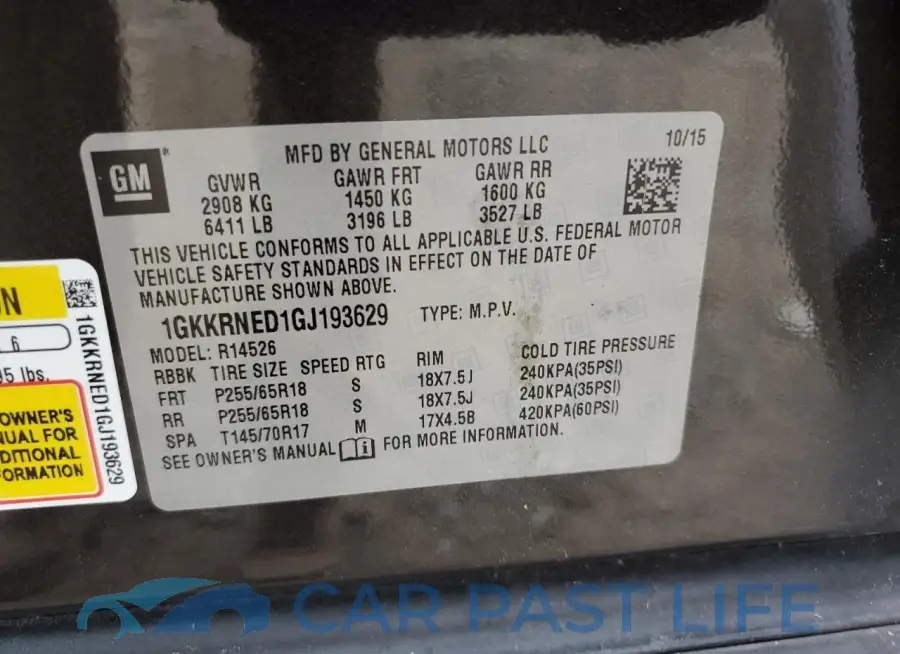1GKKRNED1GJ193629# 13