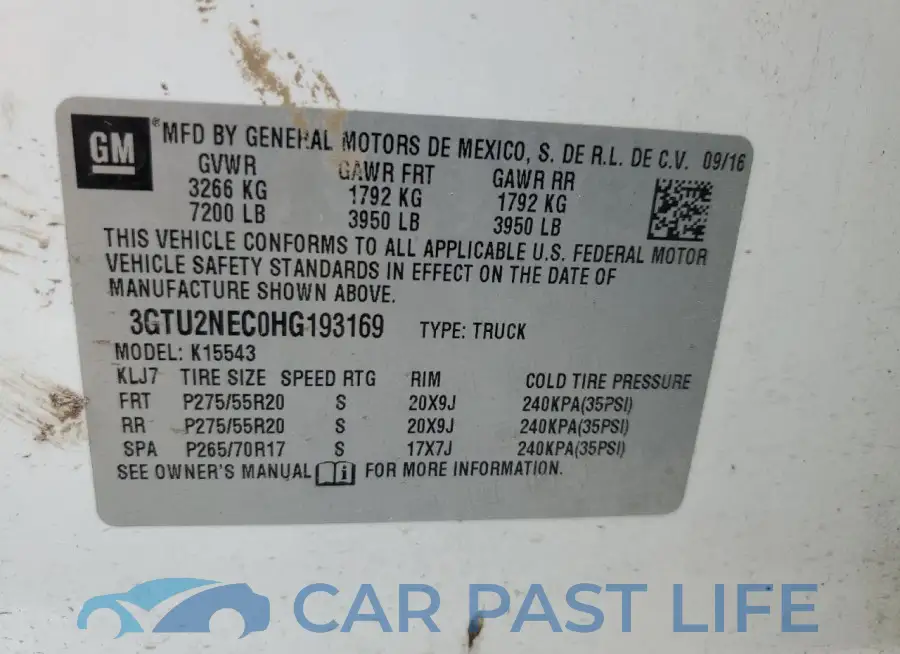 3GTU2NEC0HG193169# 10