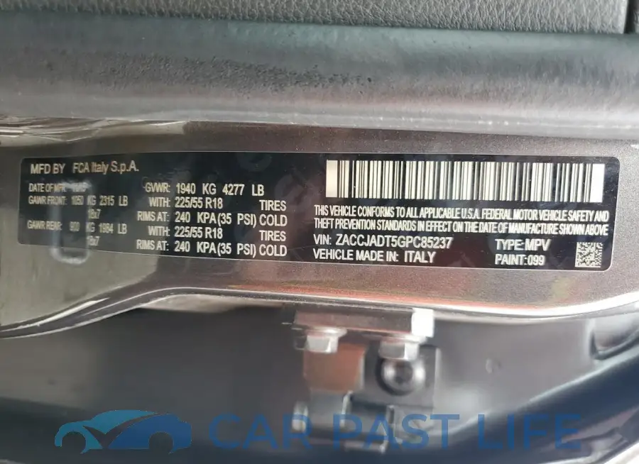 ZACCJADT5GPC85237# 12