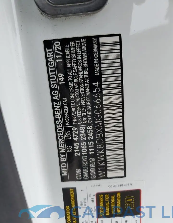 W1KWK8DBXMG066654# 12