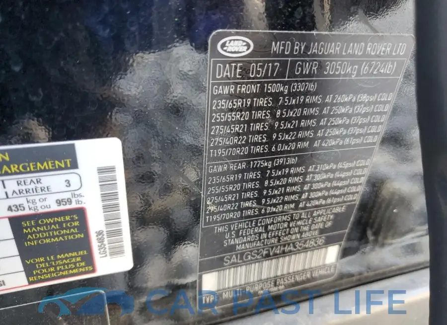SALGS2FV4HA354836# 13