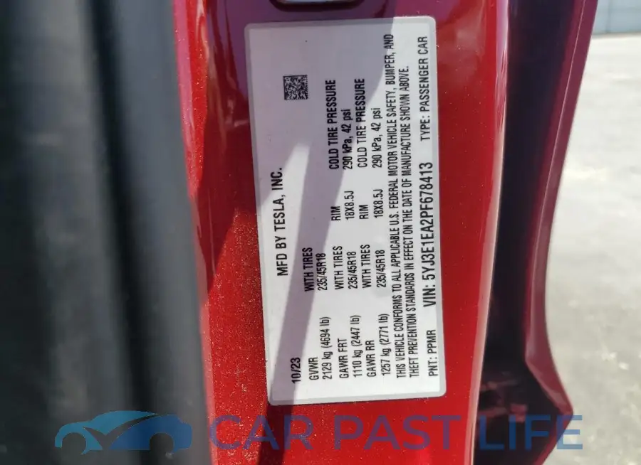 5YJ3E1EA2PF678413# 13