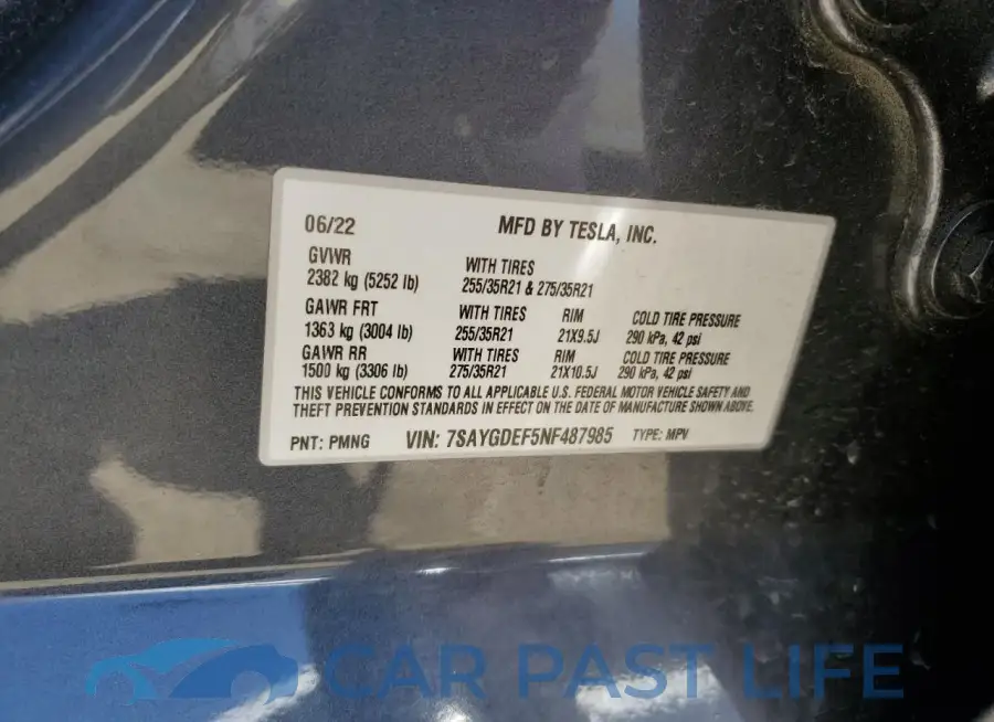 7SAYGDEF5NF487985# 13