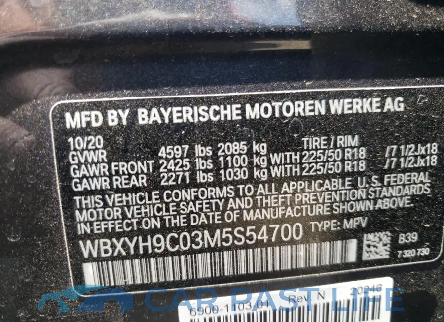 WBXYH9C03M5S54700# 13