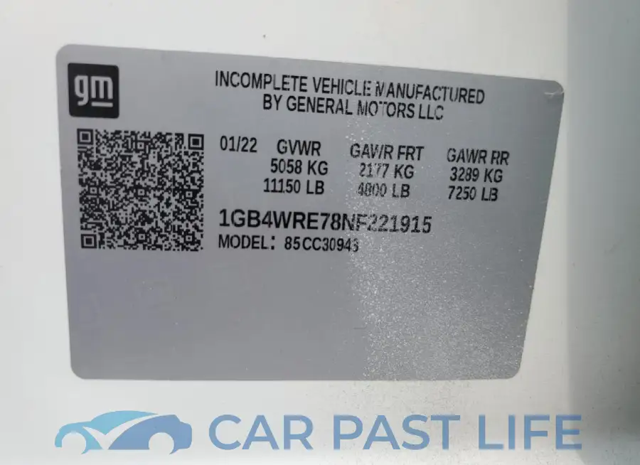 1GB4WRE78NF221915# 12