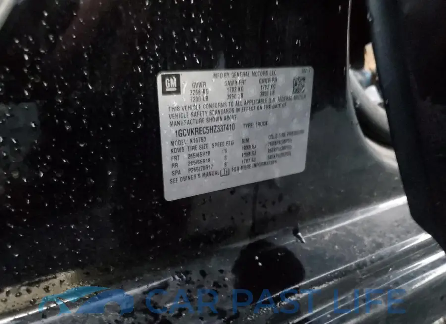 1GCVKREC5HZ337410# 12