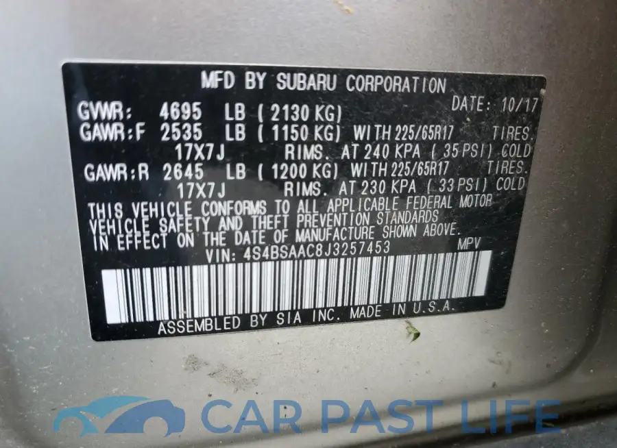 4S4BSAAC8J3257453# 12