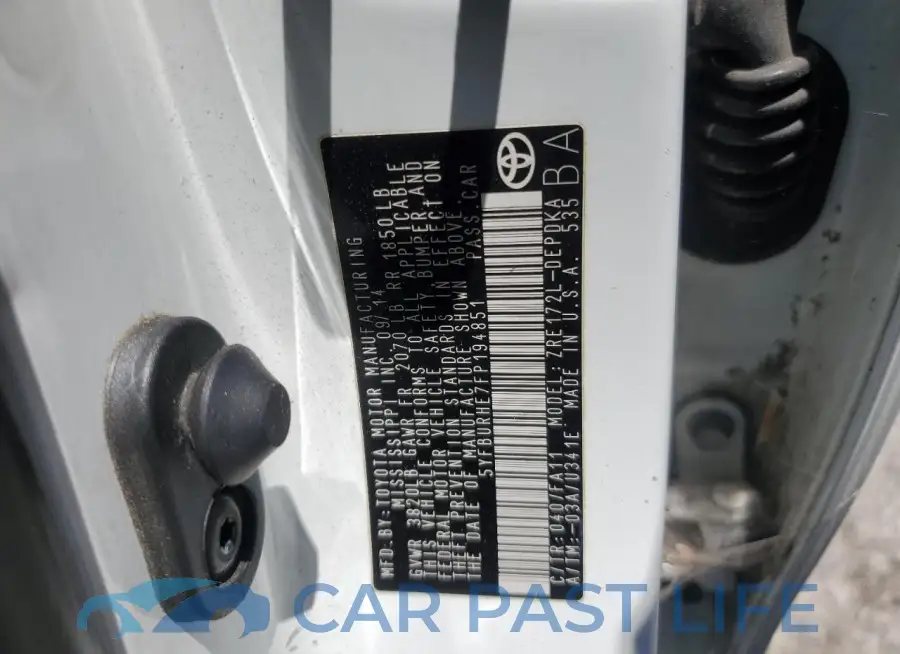 5YFBURHE7FP194851# 12