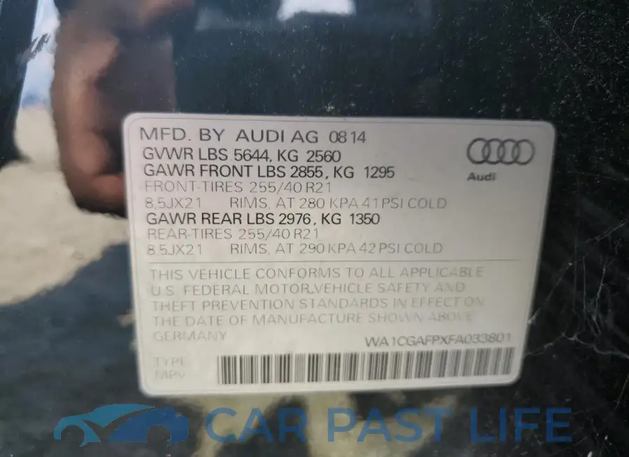 WA1CGAFPXFA033801# 12