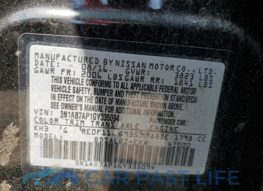 3N1AB7AP1GY335094# 13