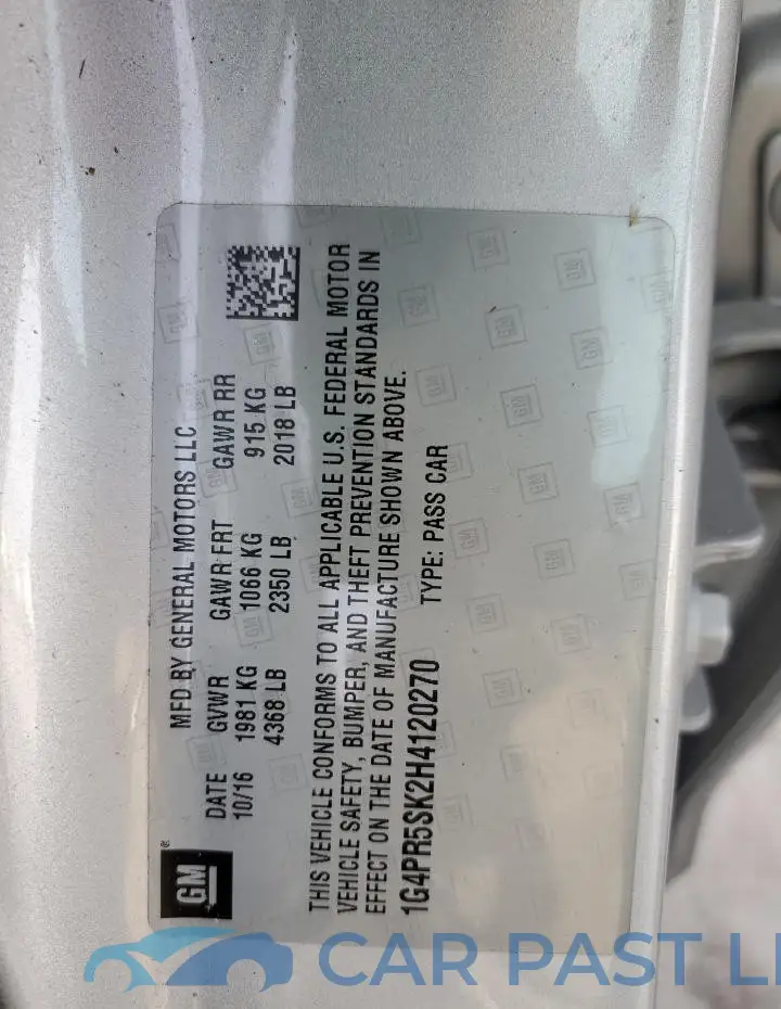 1G4PR5SK2H4120270# 12