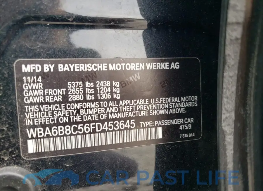 WBA6B8C56FD453645# 12