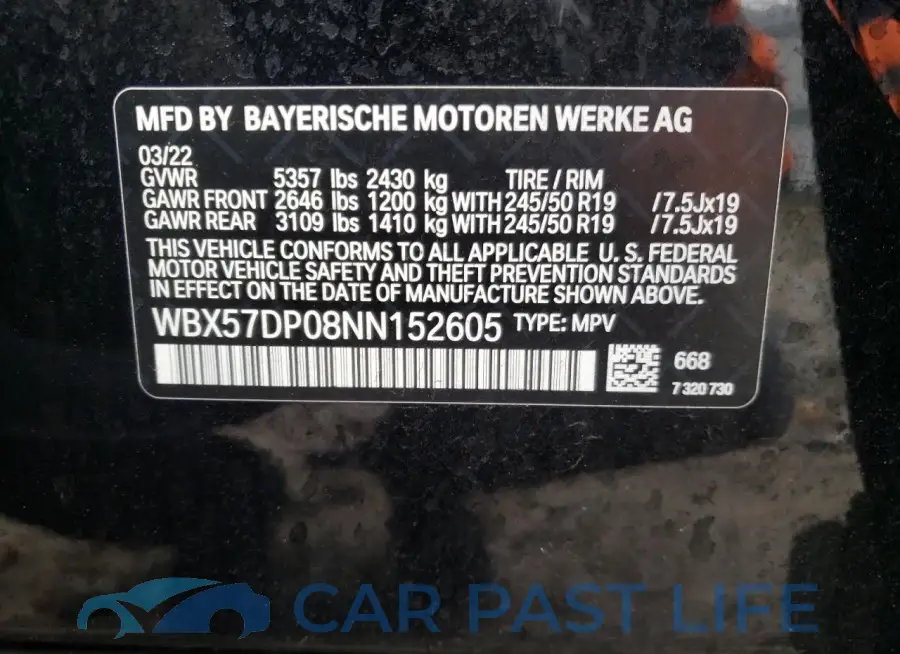 WBX57DP08NN152605# 13