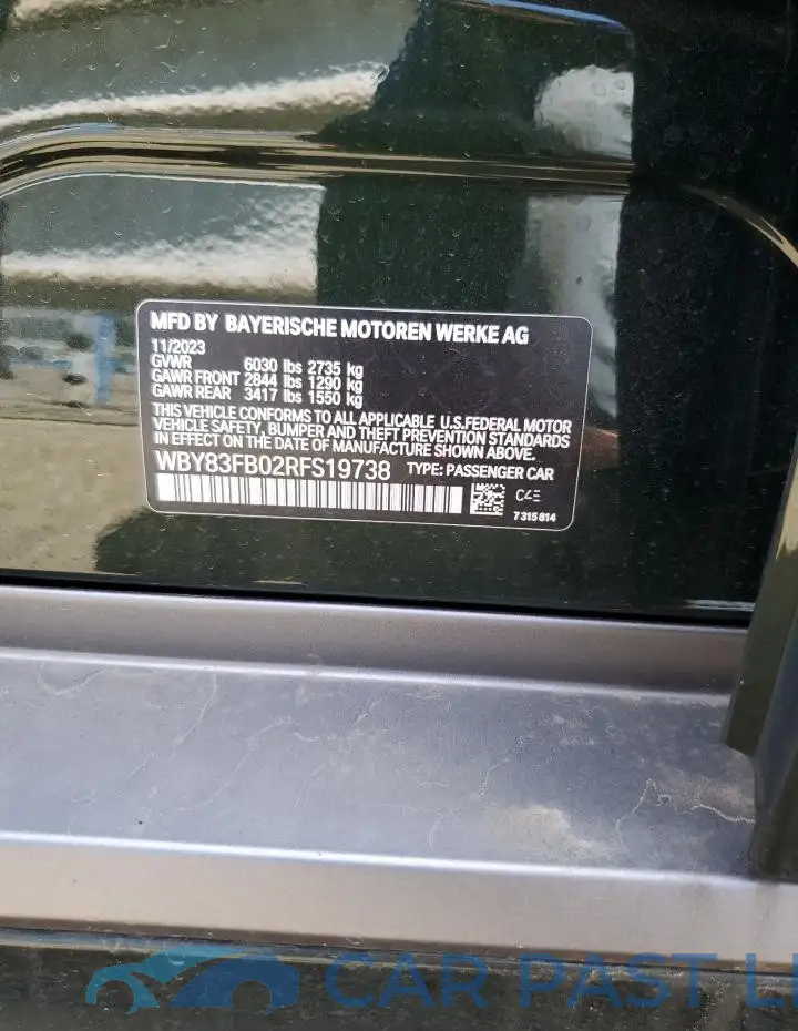 WBY83FB02RFS19738# 13