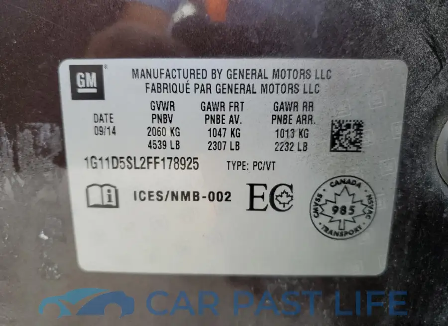 1G11D5SL2FF178925# 13