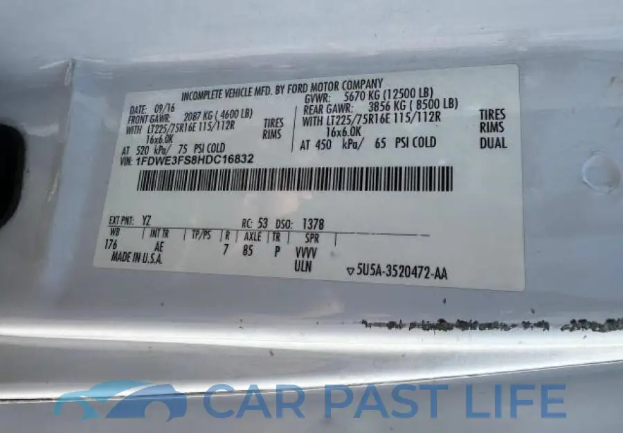 1FDWE3FS8HDC16832# 10