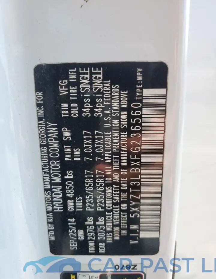 5XYZT3LBXFG236560# 13