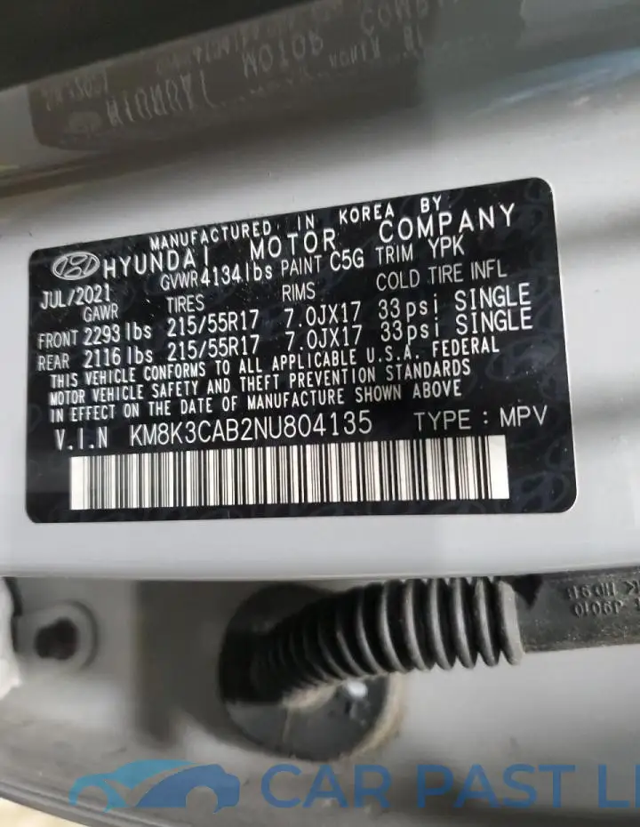 KM8K3CAB2NU804135# 13