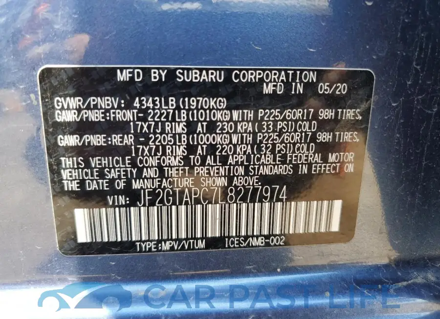 JF2GTAPC7L8277974# 12