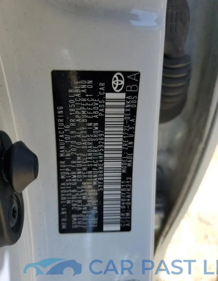 5YFBURHE4HP592697# 12