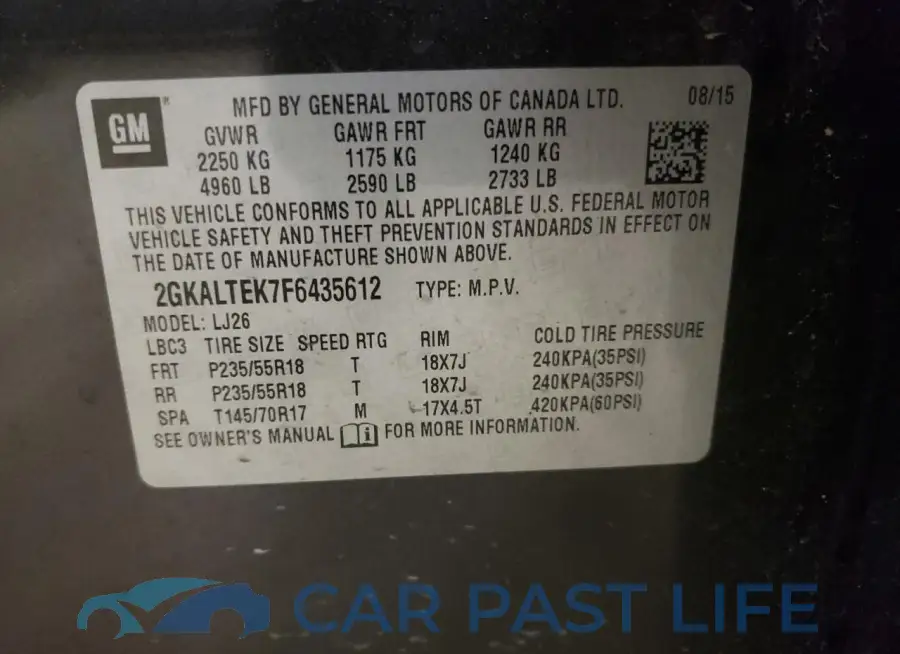 2GKALTEK7F6435612# 13