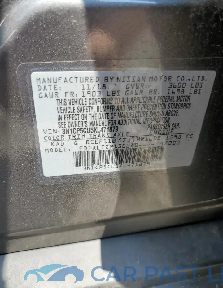 3N1CP5CU5KL471879# 13