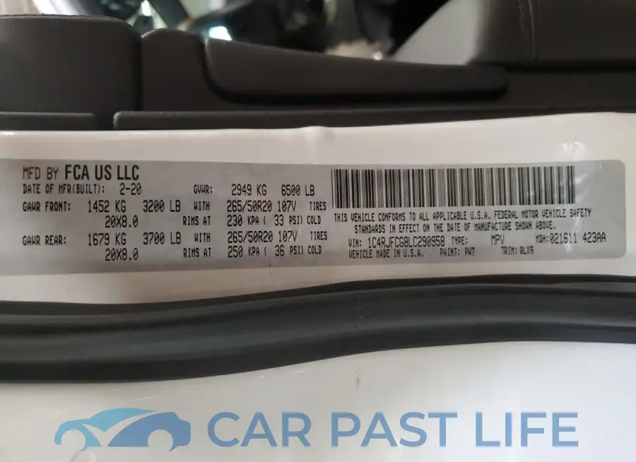 1C4RJFCG8LC290958# 14