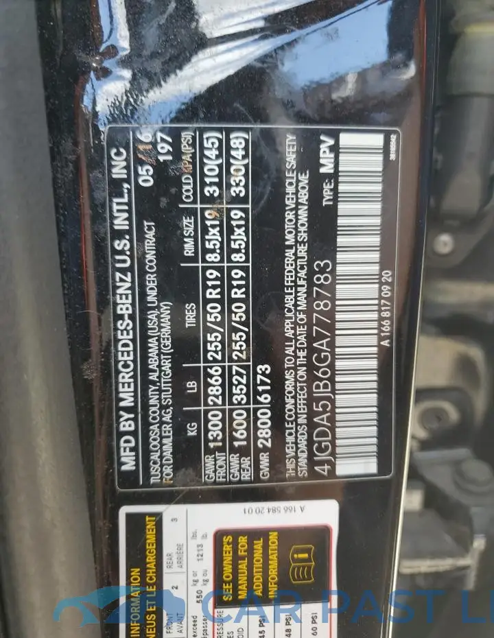 4JGDA5JB6GA778783# 13