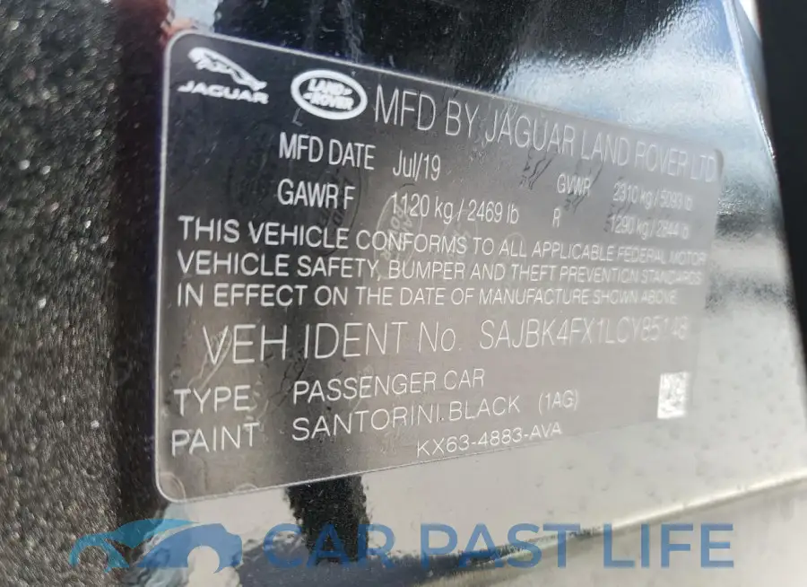 SAJBK4FX1LCY85148# 12
