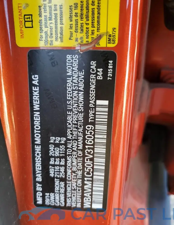 WBAVM1C50FV316059# 13