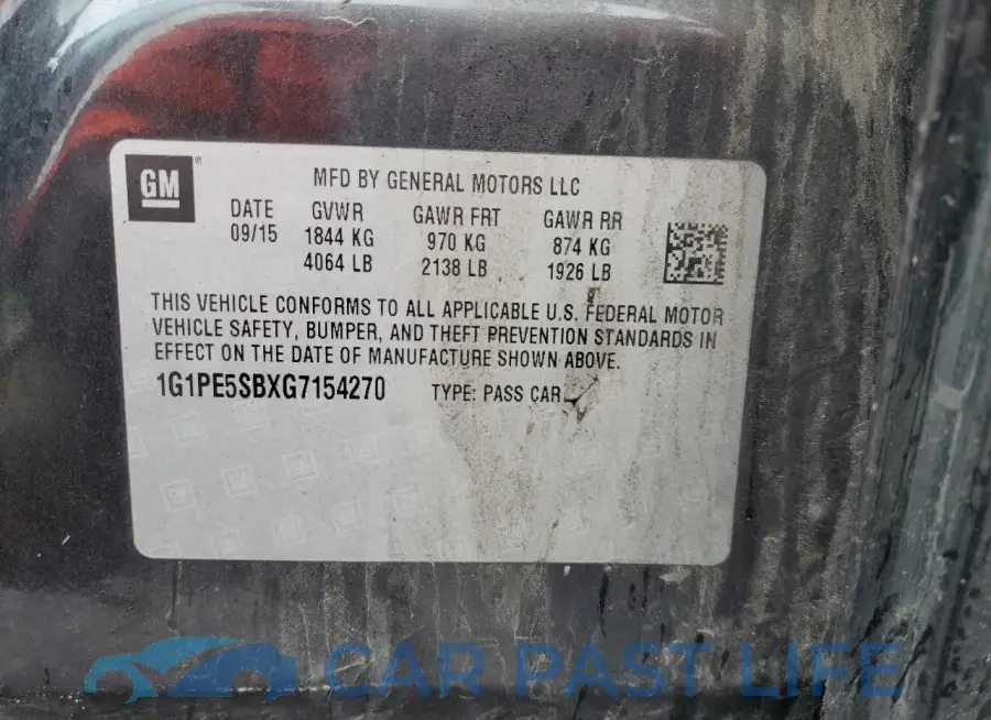 1G1PE5SBXG7154270# 12