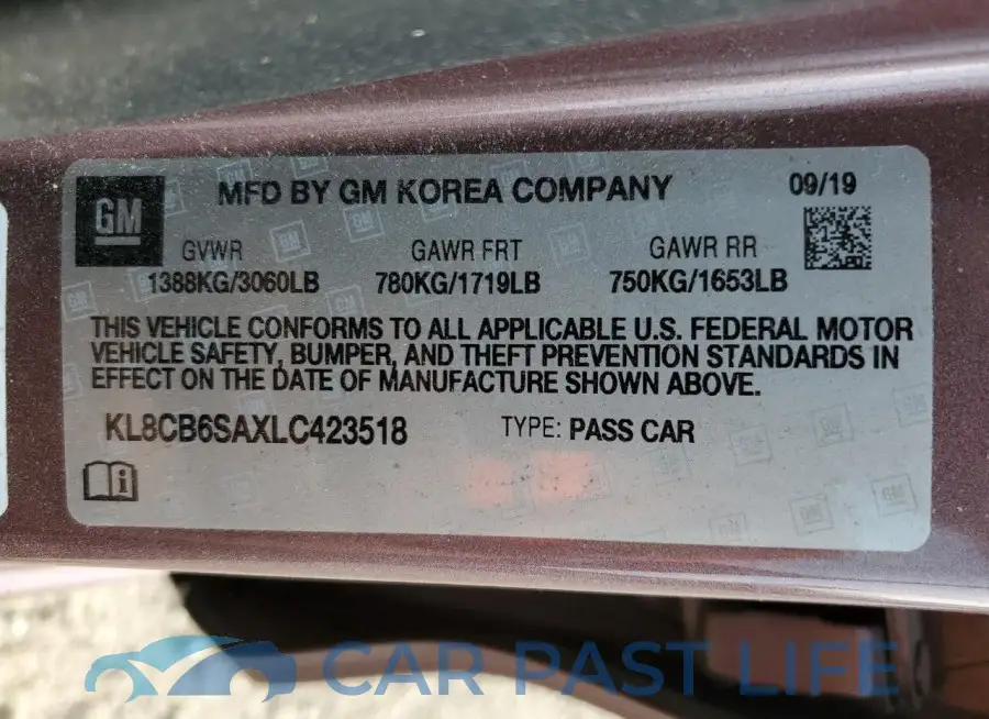 KL8CB6SAXLC423518# 12