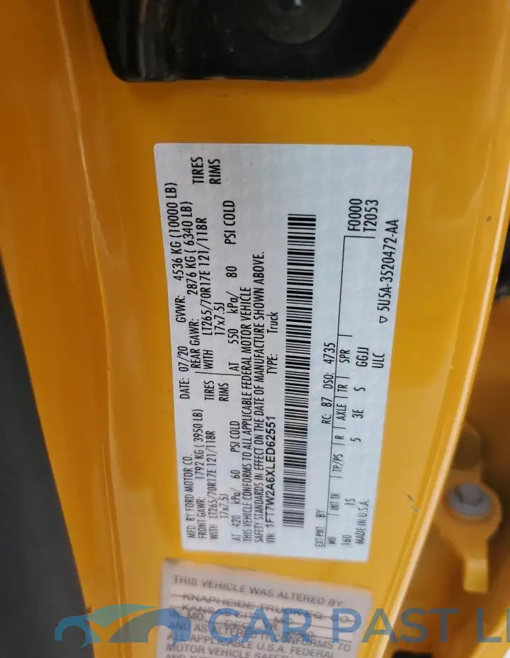 1FT7W2A6XLED62551# 12