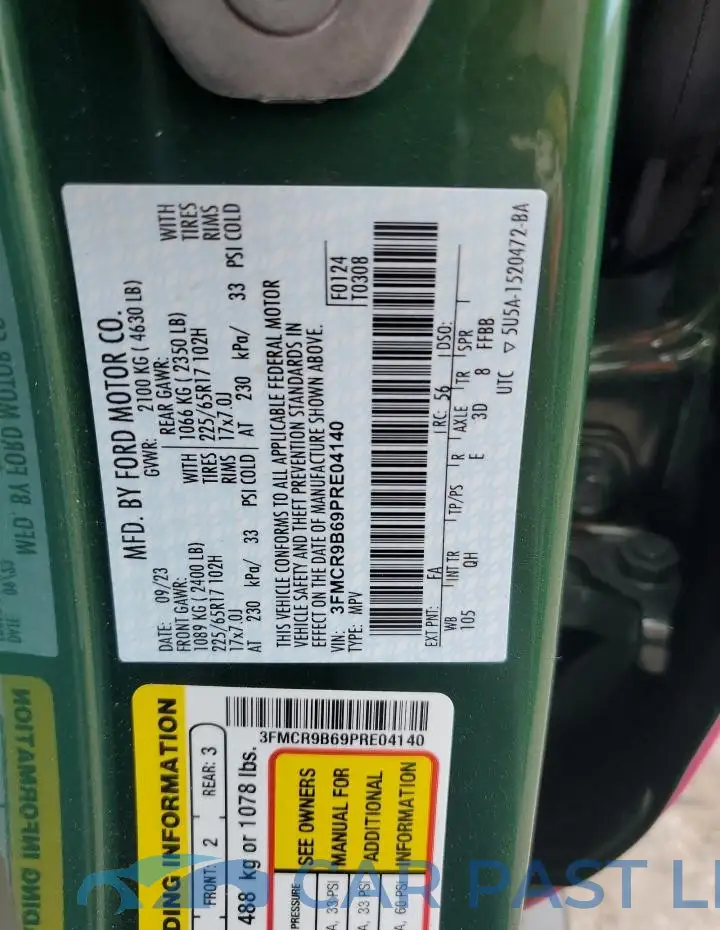 3FMCR9B69PRE04140# 14